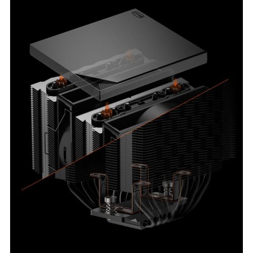 Кулер PCCooler RT620 Pro TC ARGB Black купить в Украине: Киев, Днепр, Харьков, Одесса  | Проверка совместимости, низкая цена, отзывы, характеристики от TELEMART фото