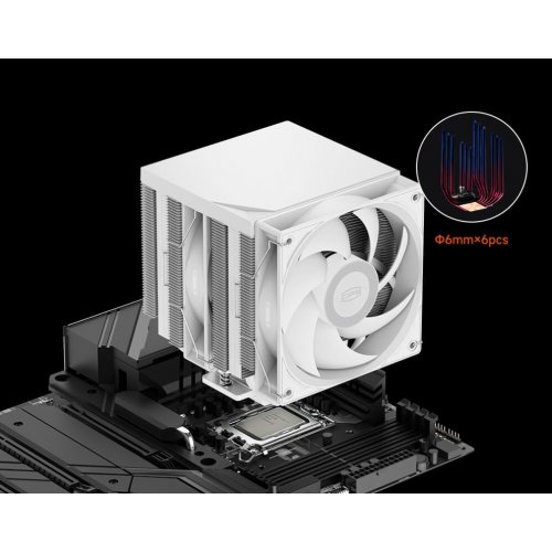 Кулер PCCooler RT620 Pro TC ARGB White купить в Украине: Киев, Днепр, Харьков, Одесса  | Проверка совместимости, низкая цена, отзывы, характеристики от TELEMART фото