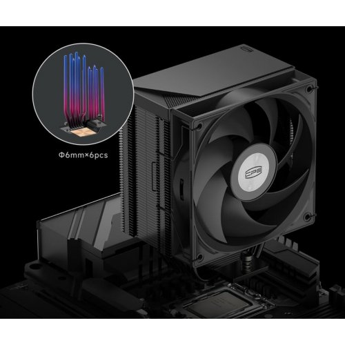 Кулер PCCooler RT600 TC Black купить в Украине: Киев, Днепр, Харьков, Одесса  | Проверка совместимости, низкая цена, отзывы, характеристики от TELEMART фото