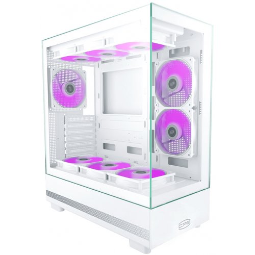 Корпус PCCooler C3 Q500 Tempered Glass без БП White купить в Украине: Киев, Днепр, Харьков, Одесса  | Проверка совместимости, низкая цена, отзывы, характеристики от TELEMART фото