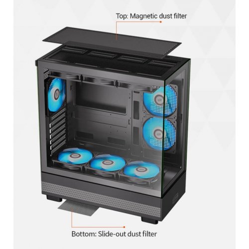 Корпус PCCooler C3 Q500 Tempered Glass без БП White купить в Украине: Киев, Днепр, Харьков, Одесса  | Проверка совместимости, низкая цена, отзывы, характеристики от TELEMART фото