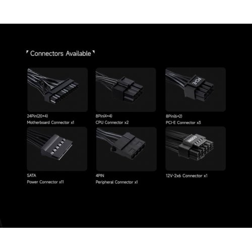 Блок питания PCCooler 1000W (YT1000) купить в Украине: Киев, Днепр, Харьков, Одесса  | Проверка совместимости, низкая цена, отзывы, характеристики от TELEMART фото