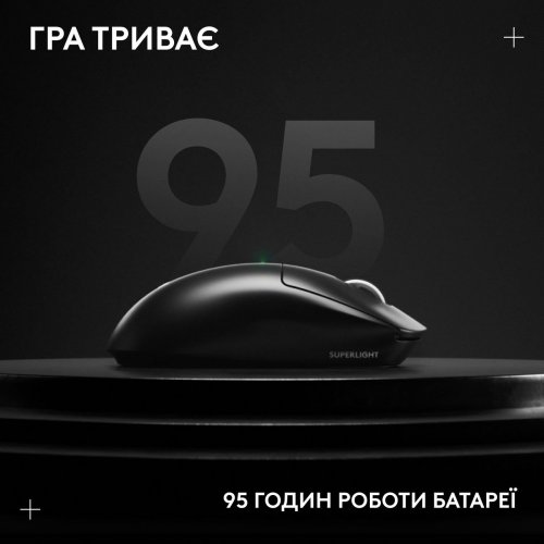 Уценка мышка Logitech G Pro X Superlight 2 Lightspeed Wireless (910-006630) Black (Следы использования, 838215) купить в Украине: Киев, Днепр, Харьков, Одесса  | Низкая цена, отзывы, характеристики от TELEMART фото