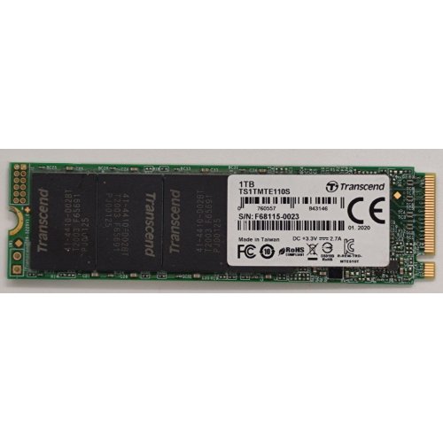 Ssd-диск Transcend MTE110S TLC 1TB M.2 (2280 PCI-E) NVMe x4 (TS1TMTE110S) (Відновлено продавцем, 838234) купити в Україні: Київ, Львів, Хмельницький, Тернопіль, Івано-Франківськ | Перевірка сумісності, низька ціна, відгуки, характеристики від TELEMART фото