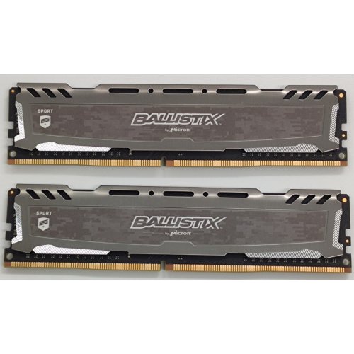 Озу Crucial DDR4 16GB (2x8GB) 3200Mhz Ballistix Sport LT Gray (BLS2K8G4D32AESBK) (Восстановлено продавцом, 838236) купить в Украине: Киев, Днепр, Харьков, Одесса  | Проверка совместимости, низкая цена, отзывы, характеристики от TELEMART фото