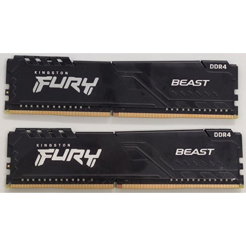 Озу Kingston DDR4 16GB (2x8GB) 3200Mhz FURY Beast Black (KF432C16BBK2/16) (Восстановлено продавцом, 838241) купить в Украине: Киев, Днепр, Харьков, Одесса  | Проверка совместимости, низкая цена, отзывы, характеристики от TELEMART фото