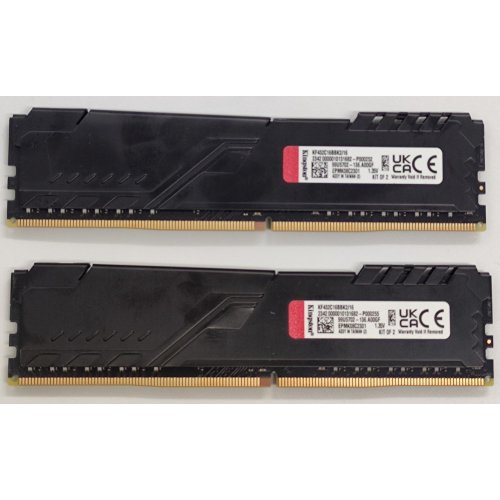 Озу Kingston DDR4 16GB (2x8GB) 3200Mhz FURY Beast Black (KF432C16BBK2/16) (Восстановлено продавцом, 838241) купить в Украине: Киев, Днепр, Харьков, Одесса  | Проверка совместимости, низкая цена, отзывы, характеристики от TELEMART фото