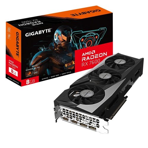 Відеокарта Gigabyte Radeon RX 7600 Gaming OC 8192MB (GV-R76GAMING-OC-8GD) (Відновлено продавцем, 838245) купити в Україні: Київ, Львів, Хмельницький, Тернопіль, Івано-Франківськ | Перевірка сумісності, низька ціна, відгуки, характеристики від TELEMART фото