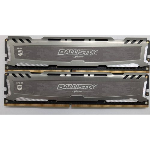 Озу Crucial DDR4 16GB (2x8GB) 3200Mhz Ballistix Sport LT Gray (BLS2K8G4D32AESBK) (Восстановлено продавцом, 838248) купить в Украине: Киев, Днепр, Харьков, Одесса  | Проверка совместимости, низкая цена, отзывы, характеристики от TELEMART фото