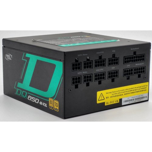 Блок живлення Deepcool DQ850 850W (DP-GD-DQ850-M-V2L) Black (Відновлено продавцем, 838286) купити в Україні: Київ, Львів, Хмельницький, Тернопіль, Івано-Франківськ | Перевірка сумісності, низька ціна, відгуки, характеристики від TELEMART фото
