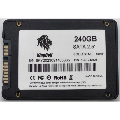 Ssd-диск KingCell 240GB 2.5" (KC-T240s25) (Восстановлено продавцом, 838291) купить в Украине: Киев, Днепр, Харьков, Одесса  | Проверка совместимости, низкая цена, отзывы, характеристики от TELEMART фото