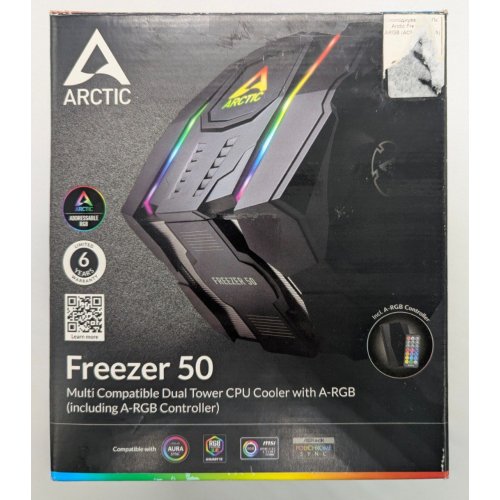 Кулер Arctic Freezer 50 A-RGB (ACFRE00065A) (Восстановлено продавцом, 838334) купить в Украине: Киев, Днепр, Харьков, Одесса  | Проверка совместимости, низкая цена, отзывы, характеристики от TELEMART фото