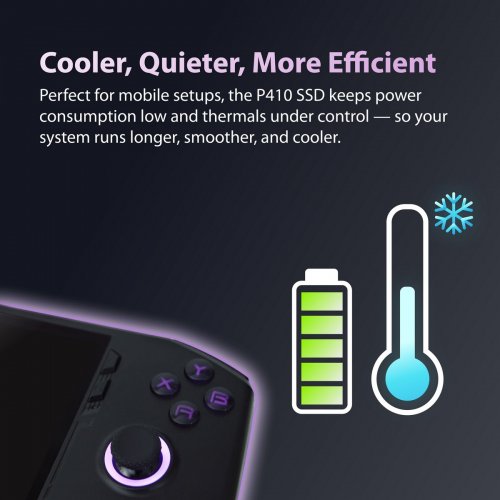 SSD-диск Patriot P410 2TB M.2 (2280 PCI-E) NVMe x4 (P410P2TBM28H) купить в Украине: Киев, Днепр, Харьков, Одесса  | Проверка совместимости, низкая цена, отзывы, характеристики от TELEMART фото