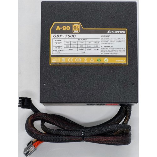 Блок живлення CHIEFTEC A-90 750W (GDP-750C) (Відновлено продавцем, 838374) купити в Україні: Київ, Львів, Хмельницький, Тернопіль, Івано-Франківськ | Перевірка сумісності, низька ціна, відгуки, характеристики від TELEMART фото