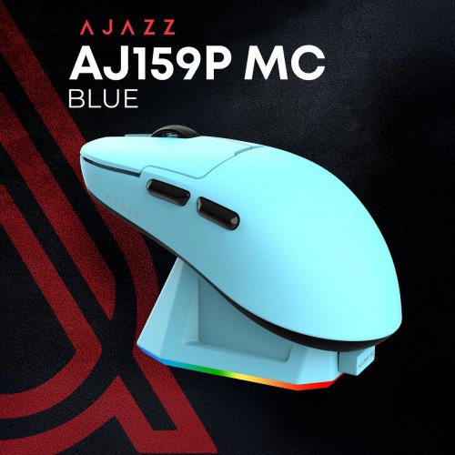 Миша Ajazz AJ159P MC Wireless (AJ159P-MC-BLUE) Blue купити в Україні: Київ, Львів, Хмельницький, Тернопіль, Івано-Франківськ | Низька ціна, відгуки, характеристики від TELEMART фото