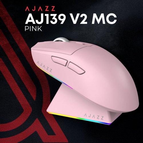 Миша Ajazz AJ139 V2 MC Wireless (AJ139-V2-MC-PINK) Pink купити в Україні: Київ, Львів, Хмельницький, Тернопіль, Івано-Франківськ | Низька ціна, відгуки, характеристики від TELEMART фото