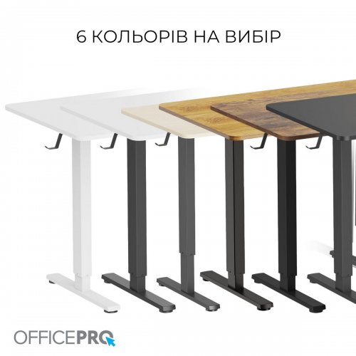 Стол с электрорегулировкой высоты OfficePro ODE1470 (ODE1470LWB) Light Wood/Black купить в Украине: Киев, Днепр, Харьков, Одесса  | Низкая цена, отзывы, характеристики от TELEMART фото
