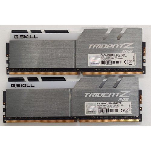 Озу G.Skill DDR4 32GB (2x16GB) 3600Mhz Trident Z RGB (F4-3600C18D-32GTZR) (Восстановлено продавцом, 838596) купить в Украине: Киев, Днепр, Харьков, Одесса  | Проверка совместимости, низкая цена, отзывы, характеристики от TELEMART фото