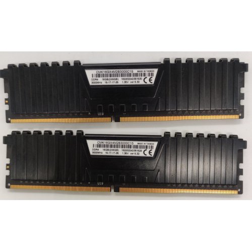 Озп Corsair DDR4 16GB (2x8GB) 3000Mhz Vengeance LPX (CMK16GX4M2B3000C15) Black (Відновлено продавцем, 838603) купити в Україні: Київ, Львів, Хмельницький, Тернопіль, Івано-Франківськ | Перевірка сумісності, низька ціна, відгуки, характеристики від TELEMART фото
