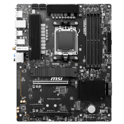 Уценка материнская плата MSI PRO B650-S WIFI (sAM5, AMD B650) (Следы использования, 838648) купить в Украине: Киев, Днепр, Харьков, Одесса  | Проверка совместимости, низкая цена, отзывы, характеристики от TELEMART фото