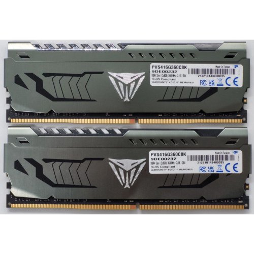 Озу Patriot DDR4 16GB (2x8GB) 3600Mhz Viper Steel (PVS416G360C8K) (Восстановлено продавцом, 838670) купить в Украине: Киев, Днепр, Харьков, Одесса  | Проверка совместимости, низкая цена, отзывы, характеристики от TELEMART фото