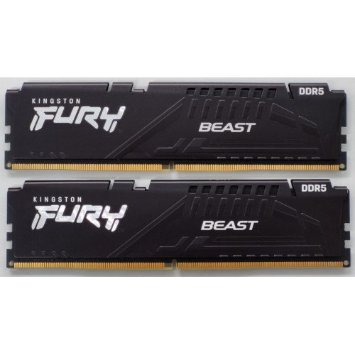 Озу Kingston DDR5 32GB (2x16GB) 6000Mhz FURY Beast Black (KF560C40BBK2-32) (Восстановлено продавцом, 838676) купить в Украине: Киев, Днепр, Харьков, Одесса  | Проверка совместимости, низкая цена, отзывы, характеристики от TELEMART фото