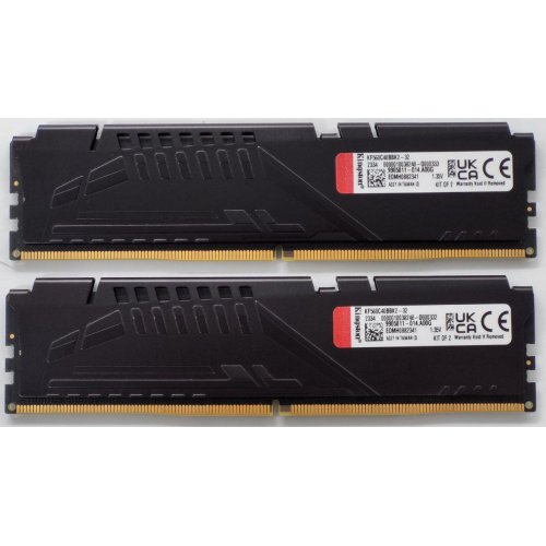 Озу Kingston DDR5 32GB (2x16GB) 6000Mhz FURY Beast Black (KF560C40BBK2-32) (Восстановлено продавцом, 838676) купить в Украине: Киев, Днепр, Харьков, Одесса  | Проверка совместимости, низкая цена, отзывы, характеристики от TELEMART фото
