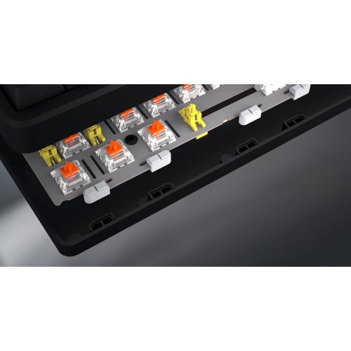 Уценка клавиатура HATOR Rockfall 3 TKL Aurum Orange Linear Rev.2.0 Wireless (HTK850UA) Black (Следы использования, 838704) купить в Украине: Киев, Днепр, Харьков, Одесса  | Низкая цена, отзывы, характеристики от TELEMART фото