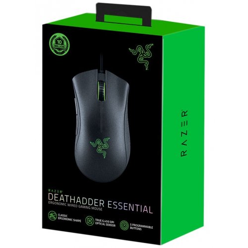 Уцінка миша Razer DeathAdder Essential (RZ01-03850100-R3M1) Black (Розкрита упаковка, 838711) купити в Україні: Київ, Львів, Хмельницький, Тернопіль, Івано-Франківськ | Низька ціна, відгуки, характеристики від TELEMART фото