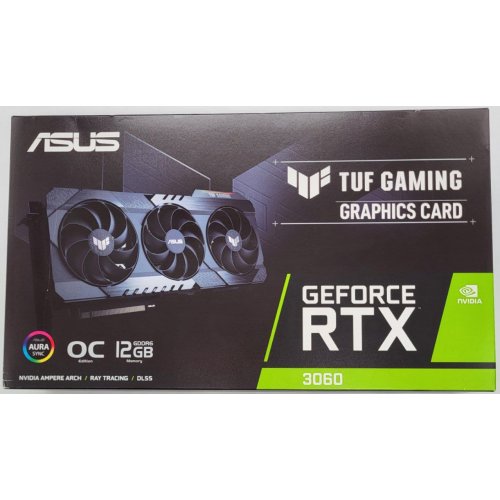 Відеокарта Asus TUF GeForce RTX 3060 Gaming OC 12288MB (TUF-RTX3060-O12G-V2-GAMING) (Відновлено продавцем, 838725) купити в Україні: Київ, Львів, Хмельницький, Тернопіль, Івано-Франківськ | Перевірка сумісності, низька ціна, відгуки, характеристики від TELEMART фото
