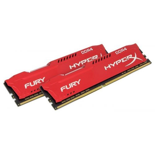 Озу Kingston DDR4 16GB (2x8GB) 2400Mhz HyperX FURY Red (HX424C15FR2K2/16) (Восстановлено продавцом, 838878) купить в Украине: Киев, Днепр, Харьков, Одесса  | Проверка совместимости, низкая цена, отзывы, характеристики от TELEMART фото