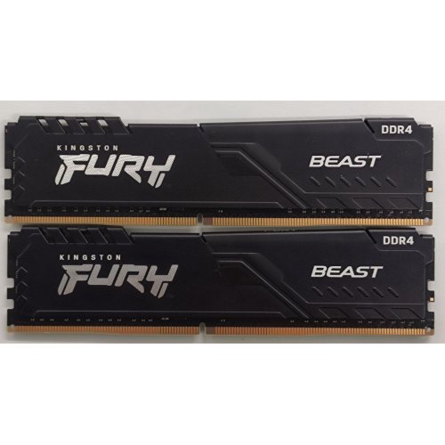 Озу Kingston DDR4 16GB (2x8GB) 3600Mhz FURY Beast Black (KF436C17BBK2/16) (Восстановлено продавцом, 838884) купить в Украине: Киев, Днепр, Харьков, Одесса  | Проверка совместимости, низкая цена, отзывы, характеристики от TELEMART фото