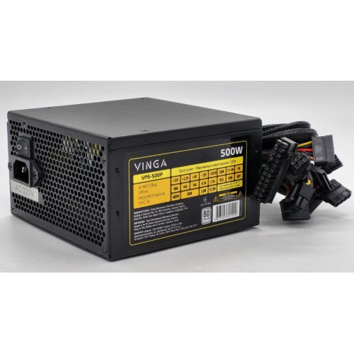 Блок живлення Vinga 500W (VPS-500P) (Відновлено продавцем, 838927) купити в Україні: Київ, Львів, Хмельницький, Тернопіль, Івано-Франківськ | Перевірка сумісності, низька ціна, відгуки, характеристики від TELEMART фото
