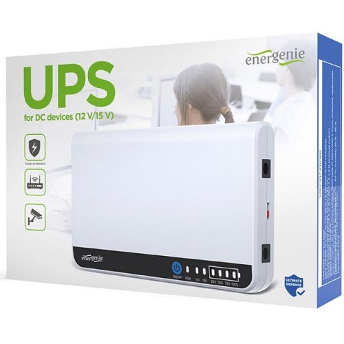Уцінка дбж для роутера EnerGenie 12/15В (EG-UPS-DC18) (Розкрита упаковка, 839116) купити в Україні: Київ, Львів, Хмельницький, Тернопіль, Івано-Франківськ | Низька ціна, відгуки, характеристики від TELEMART фото