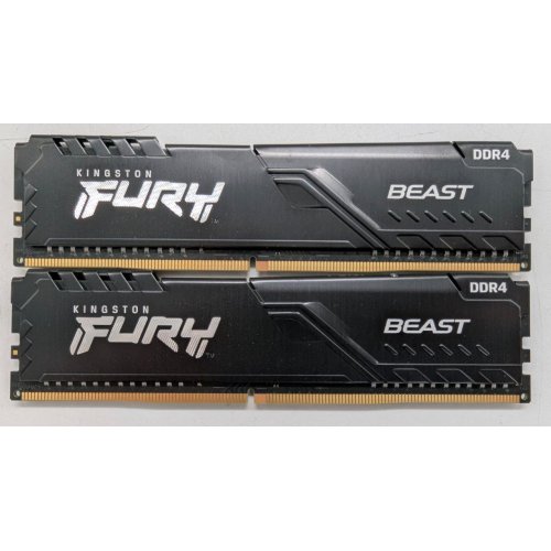 Озу Kingston DDR4 16GB (2x8GB) 3200Mhz FURY Beast Black (KF432C16BBK2/16) (Восстановлено продавцом, 839155) купить в Украине: Киев, Днепр, Харьков, Одесса  | Проверка совместимости, низкая цена, отзывы, характеристики от TELEMART фото