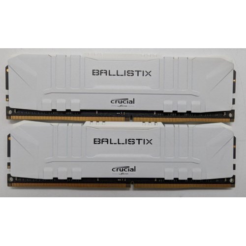 Озу Crucial DDR4 32GB (2x16GB) 3200Mhz Ballistix White (BL2K16G32C16U4W) (Восстановлено продавцом, 839162) купить в Украине: Киев, Днепр, Харьков, Одесса  | Проверка совместимости, низкая цена, отзывы, характеристики от TELEMART фото