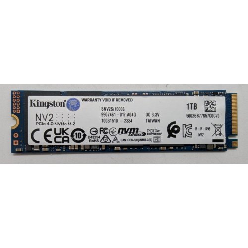 Ssd-диск Kingston NV2 3D NAND 1TB M.2 (2280 PCI-E) NVMe x4 (SNV2S/1000G) (Восстановлено продавцом, 839163) купить в Украине: Киев, Днепр, Харьков, Одесса  | Проверка совместимости, низкая цена, отзывы, характеристики от TELEMART фото