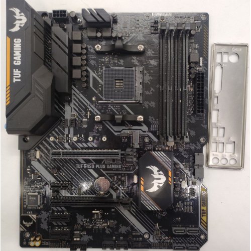 Материнская плата Asus TUF B450-PLUS GAMING (sAM4, AMD B450) (Восстановлено продавцом, 839208) купить в Украине: Киев, Днепр, Харьков, Одесса  | Проверка совместимости, низкая цена, отзывы, характеристики от TELEMART фото