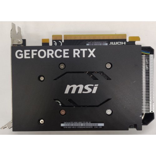 Відеокарта MSI GeForce RTX 4060 AERO ITX OC 8192MB (RTX 4060 AERO ITX 8G OC) (Відновлено продавцем, 839232) купити в Україні: Київ, Львів, Хмельницький, Тернопіль, Івано-Франківськ | Перевірка сумісності, низька ціна, відгуки, характеристики від TELEMART фото