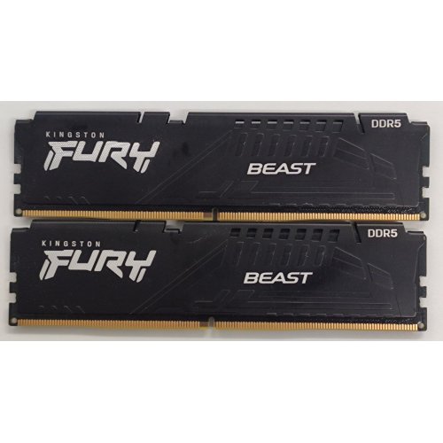 Озу Kingston DDR5 32GB (2x16GB) 6000Mhz FURY Beast Black (KF560C40BBK2-32) (Восстановлено продавцом, 839236) купить в Украине: Киев, Днепр, Харьков, Одесса  | Проверка совместимости, низкая цена, отзывы, характеристики от TELEMART фото