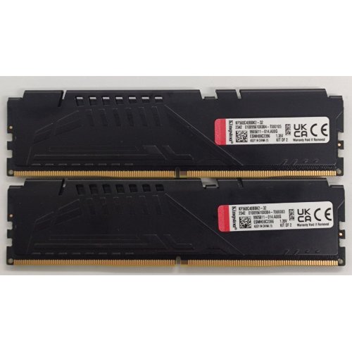 Озу Kingston DDR5 32GB (2x16GB) 6000Mhz FURY Beast Black (KF560C40BBK2-32) (Восстановлено продавцом, 839236) купить в Украине: Киев, Днепр, Харьков, Одесса  | Проверка совместимости, низкая цена, отзывы, характеристики от TELEMART фото