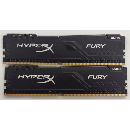 Озп HyperX DDR4 16GB (2x8GB) 3200Mhz Fury Black (HX432C16FB3K2/16) (Відновлено продавцем, 839237) купити в Україні: Київ, Львів, Хмельницький, Тернопіль, Івано-Франківськ | Перевірка сумісності, низька ціна, відгуки, характеристики від TELEMART фото