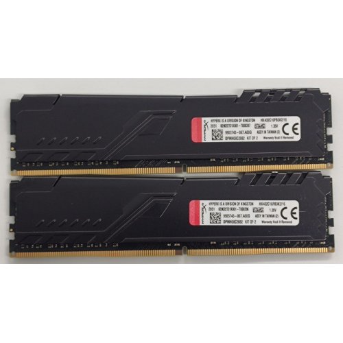 Озп HyperX DDR4 16GB (2x8GB) 3200Mhz Fury Black (HX432C16FB3K2/16) (Відновлено продавцем, 839237) купити в Україні: Київ, Львів, Хмельницький, Тернопіль, Івано-Франківськ | Перевірка сумісності, низька ціна, відгуки, характеристики від TELEMART фото