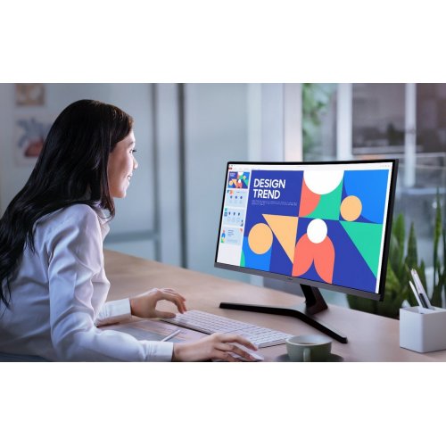 Монитор Samsung 27" Essential Monitor S3 S39GD (LS27D390GAIXUA) Black купить в Украине: Киев, Днепр, Харьков, Одесса  | Низкая цена, отзывы, характеристики от TELEMART фото