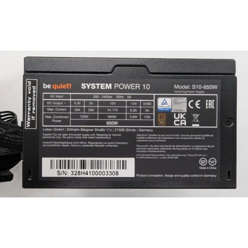 Блок питания Be Quiet! System Power 10 650W (BN328) (Восстановлено продавцом, 839521) купить в Украине: Киев, Днепр, Харьков, Одесса  | Проверка совместимости, низкая цена, отзывы, характеристики от TELEMART фото