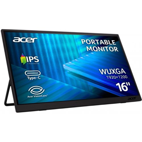 Монитор Acer 16" PM161Wbmiuux (UM.ZP1EE.012) Black купить в Украине: Киев, Днепр, Харьков, Одесса  | Низкая цена, отзывы, характеристики от TELEMART фото