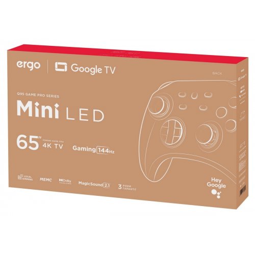 Телевізор ERGO 65" 65MQ95 Game Pro Black купити в Україні: Київ, Львів, Хмельницький, Тернопіль, Івано-Франківськ | Низька ціна, відгуки, характеристики від TELEMART фото