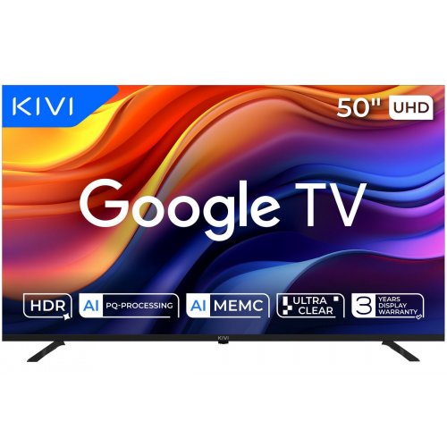 Телевизор Kivi 50" 50U800KB Black купить в Украине: Киев, Днепр, Харьков, Одесса  | Низкая цена, отзывы, характеристики от TELEMART фото