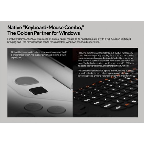 Уценка портативная игровая консоль AYANEO Flip KB 16GB/512GB Shadow Black (Следы использования, 839634) купить в Украине: Киев, Днепр, Харьков, Одесса  | Низкая цена, отзывы, характеристики от TELEMART фото