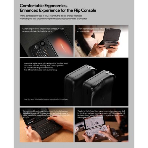 Уценка портативная игровая консоль AYANEO Flip KB 16GB/512GB Shadow Black (Следы использования, 839634) купить в Украине: Киев, Днепр, Харьков, Одесса  | Низкая цена, отзывы, характеристики от TELEMART фото